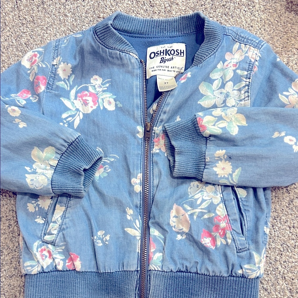 OshKosh B'gosh Denim Jacket with Floral Design